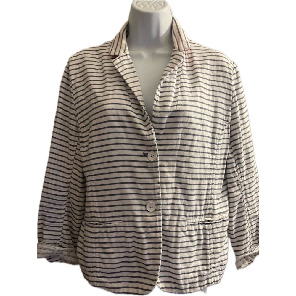 GAP Navy & White Striped Blazer